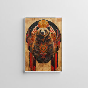 raxxa Glas-Magnet: Bear Totem – Strength in Deco Style
