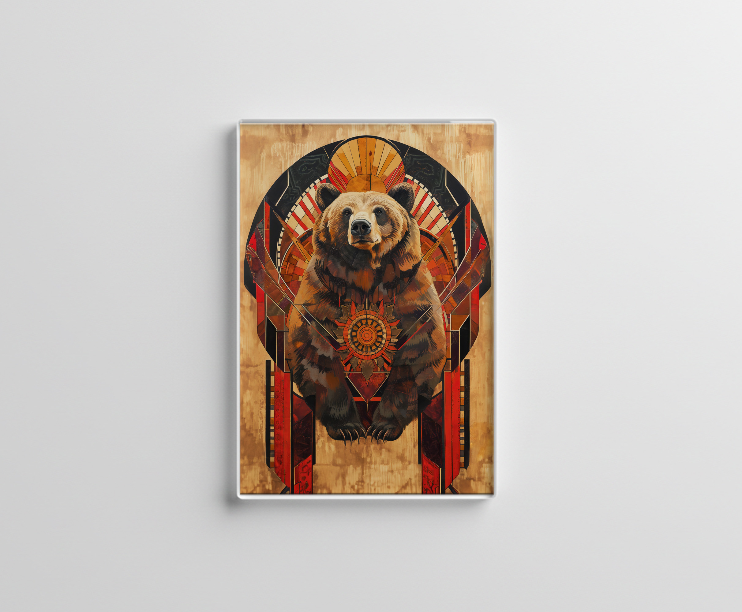 raxxa Glas-Magnet: Bear Totem – Strength in Deco Style