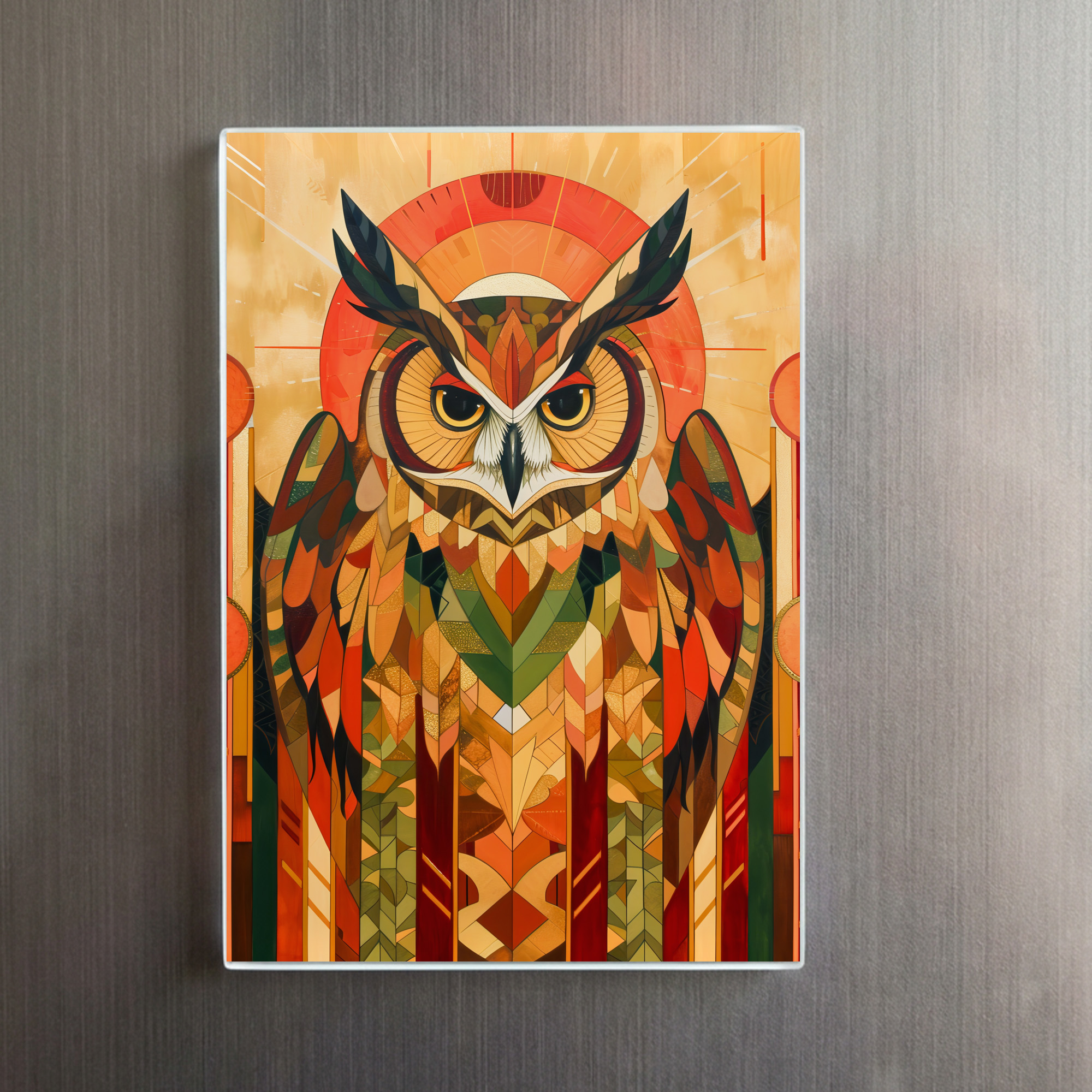 raxxa Glas-Magnet: Owl Totem – Urban Art Deco Spirit – Bild 2
