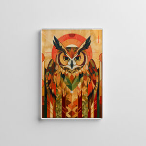 raxxa Glas-Magnet: Owl Totem – Urban Art Deco Spirit