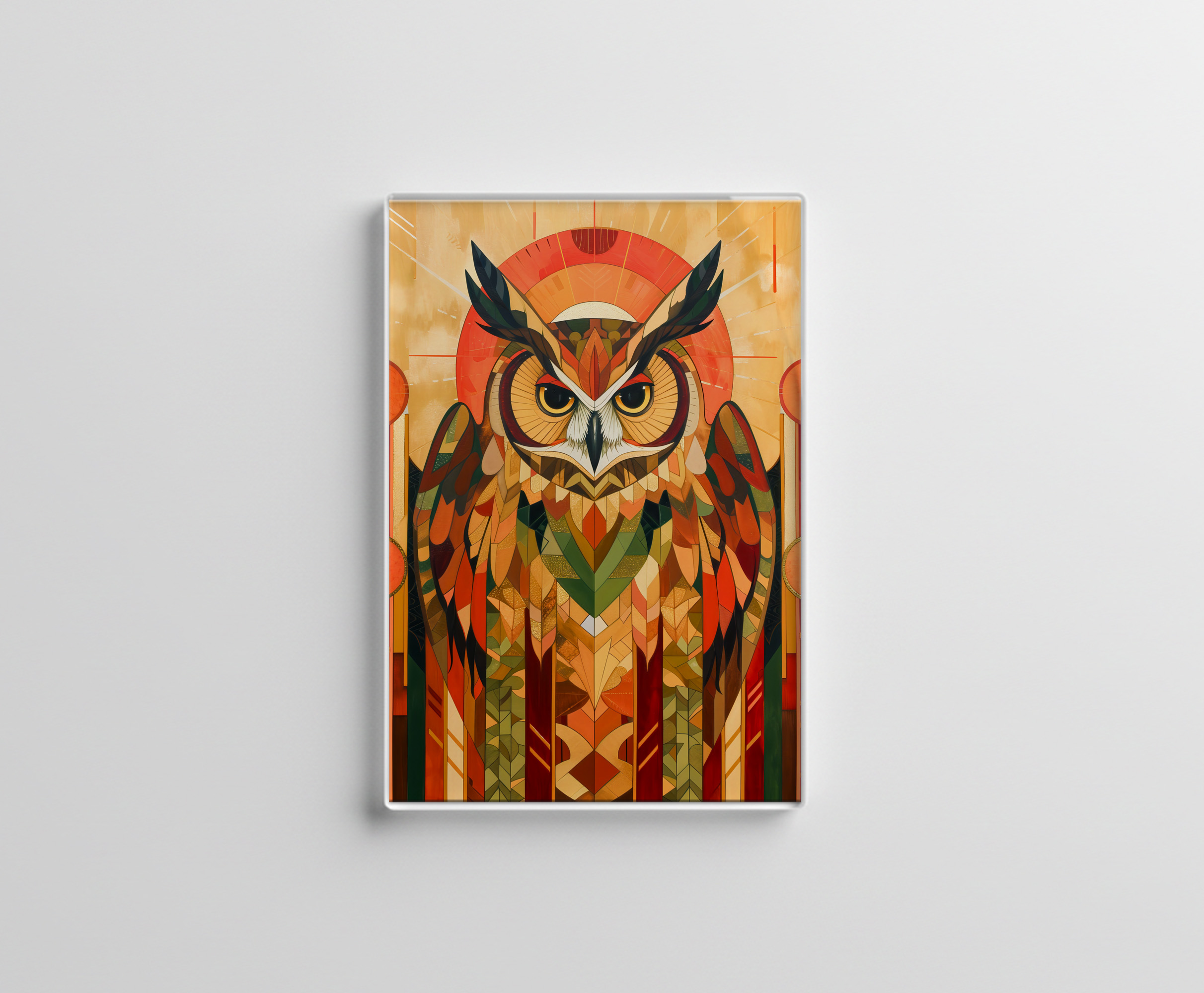 raxxa Glas-Magnet: Owl Totem – Urban Art Deco Spirit