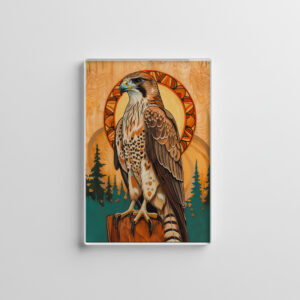 raxxa Glas-Magnet: Falcon Totem – Visionary Art Deco Spirit
