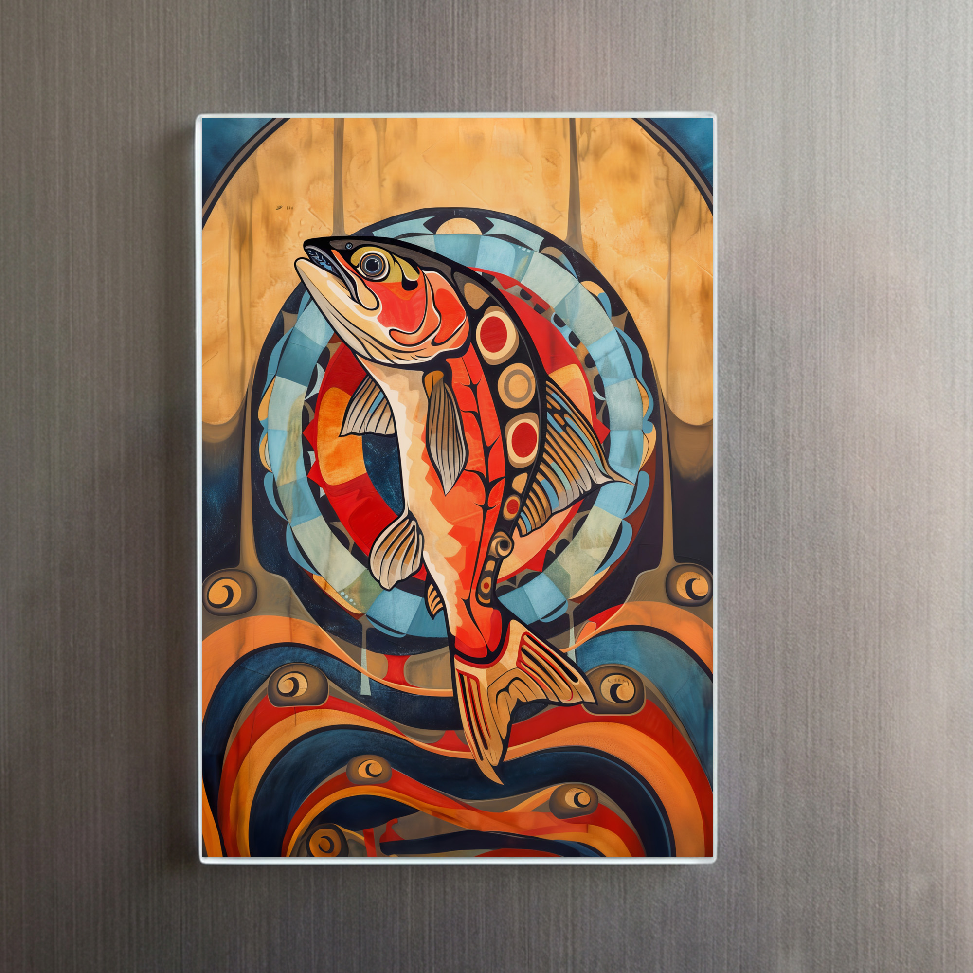 raxxa Glas-Magnet: Salmon Totem – Journey in Deco Style - Imagen 2