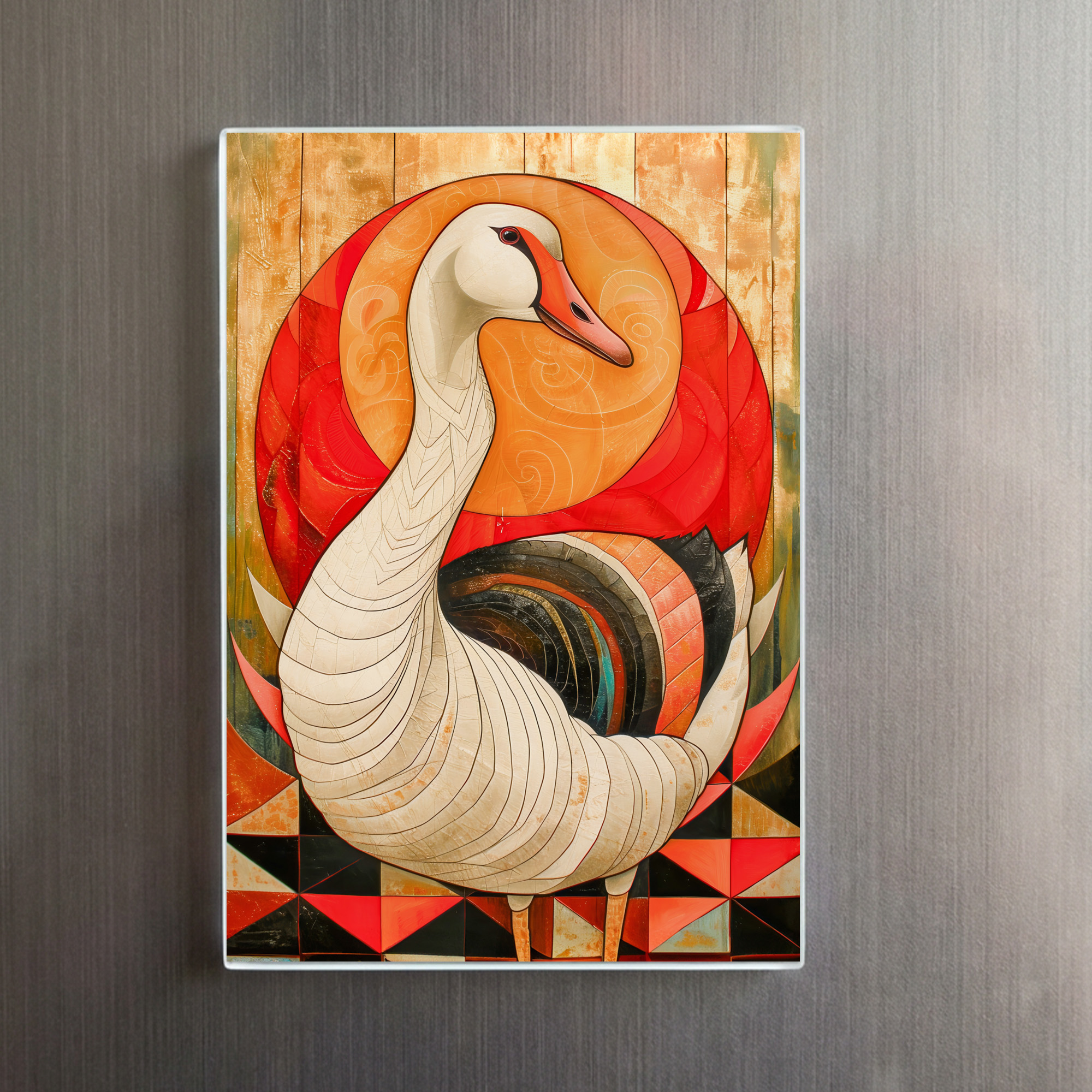 raxxa Glas-Magnet: Goose Totem – Protective Art Deco Spirit - Imagen 2