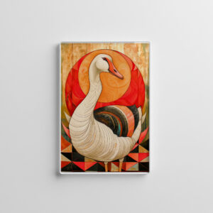 raxxa Glas-Magnet: Goose Totem – Protective Art Deco Spirit