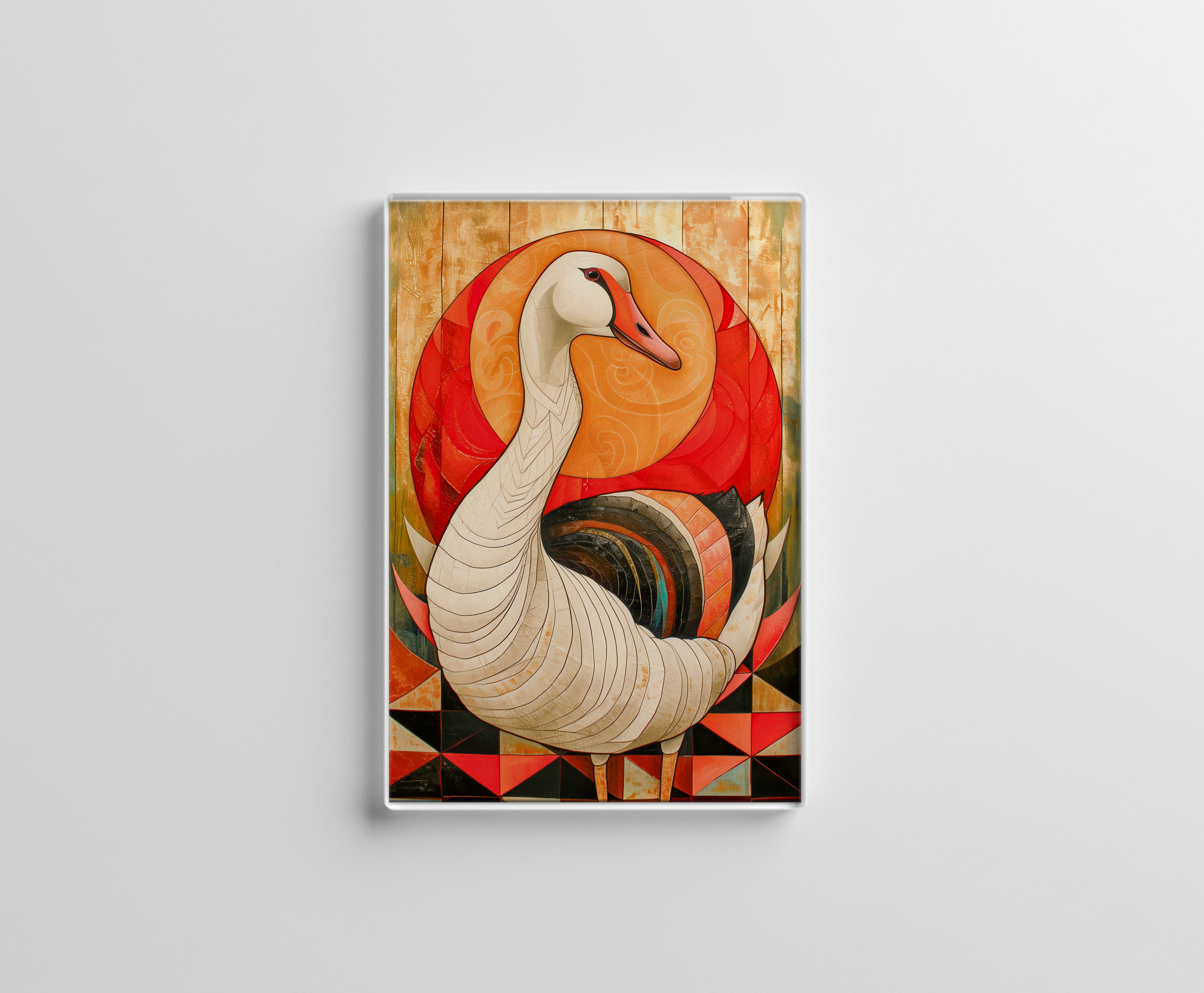 raxxa Glas-Magnet: Goose Totem – Protective Art Deco Spirit