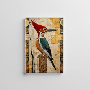 raxxa Glas-Magnet: Woodpecker Totem – Art Deco Rhythm