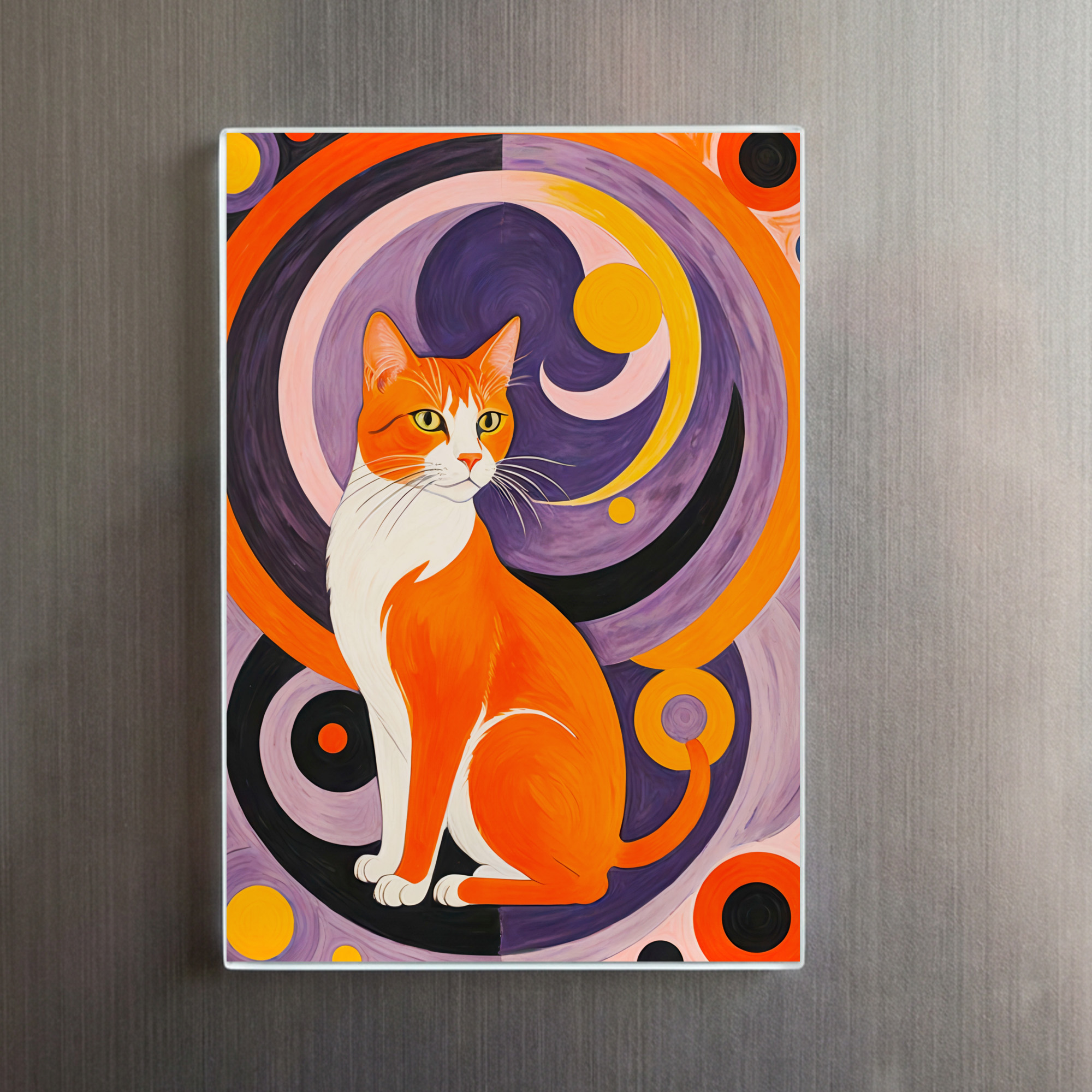 raxxa Glas-Magnet: Cubist Cat Art with Colors – Bild 2