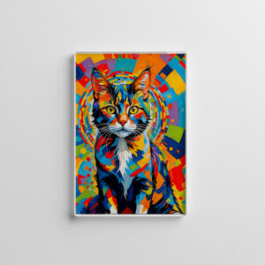 raxxa Glas-Magnet: Bold Abstract Cat Art Painting