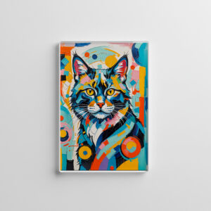 raxxa Glas-Magnet: Abstract Feline Geometric Art Cat