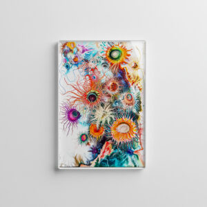 raxxa Glas-Magnet: Abstract Watercolor Illustration of Sea Anemones