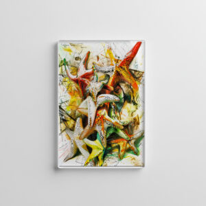 raxxa Glas-Magnet: Abstract Watercolor Illustration of Starfish