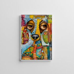 raxxa Glas-Magnet: Retro-Inspired Pop-Art Dog Face