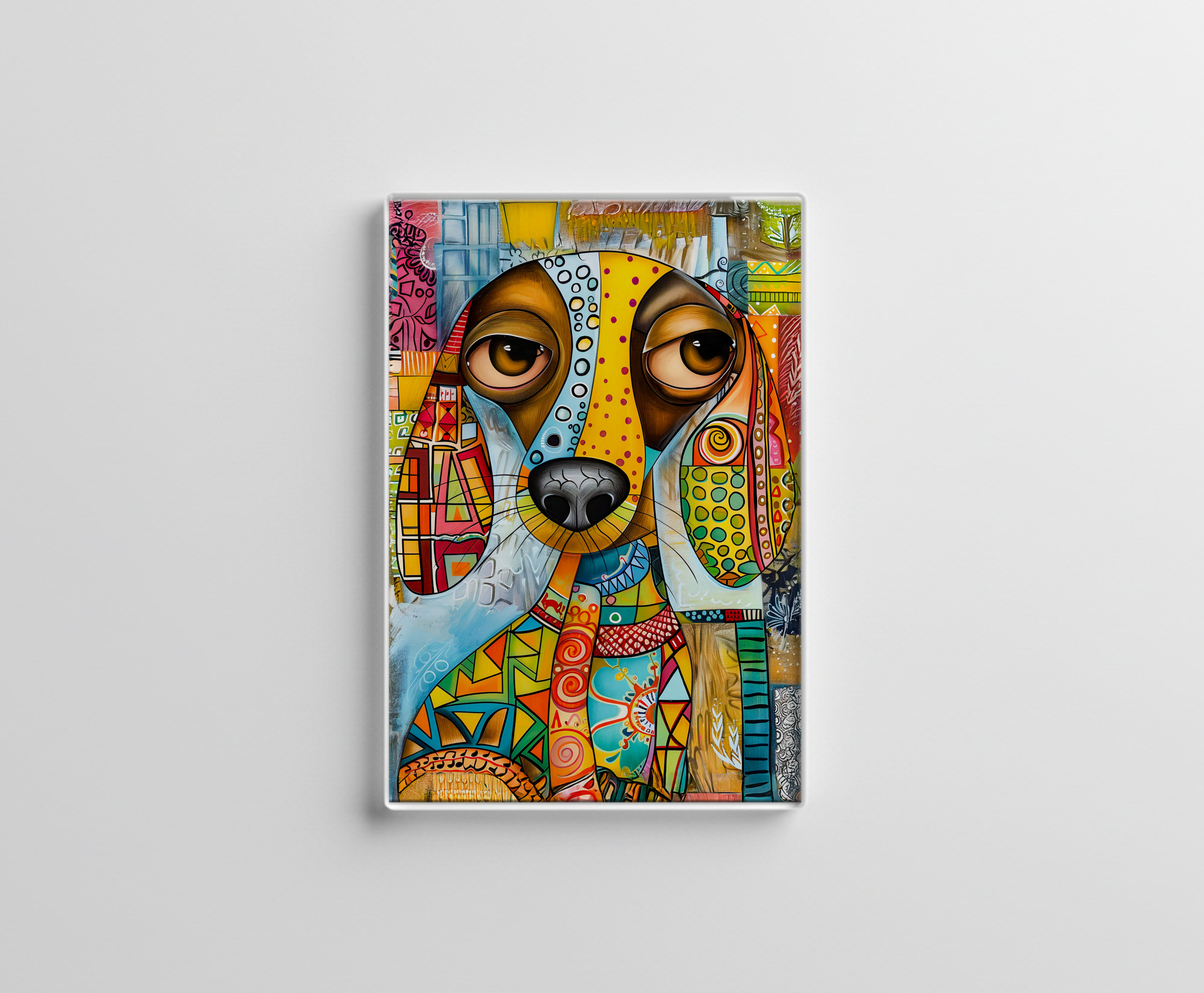 raxxa Glas-Magnet: Retro-Inspired Pop-Art Dog Face