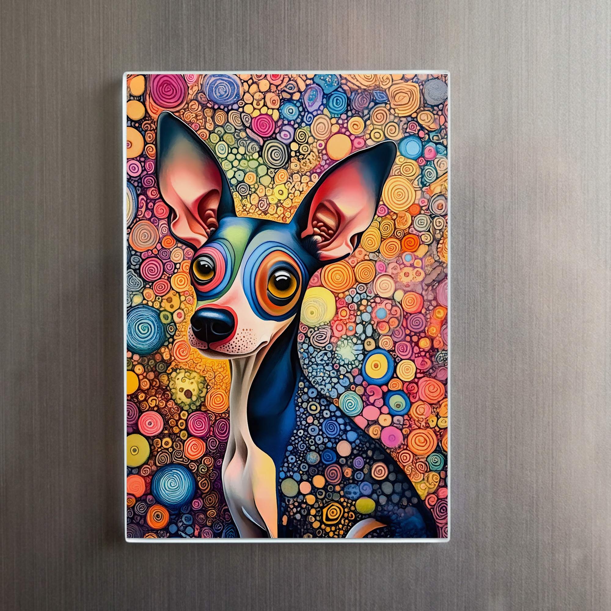 raxxa Glas-Magnet: Color Splash Pop-Art Dog Portrait - Image 2