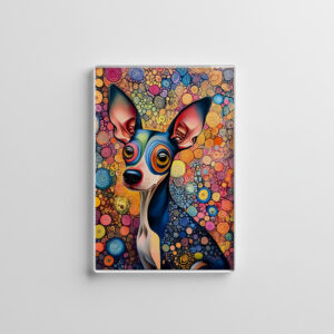 raxxa Glas-Magnet: Color Splash Pop-Art Dog Portrait