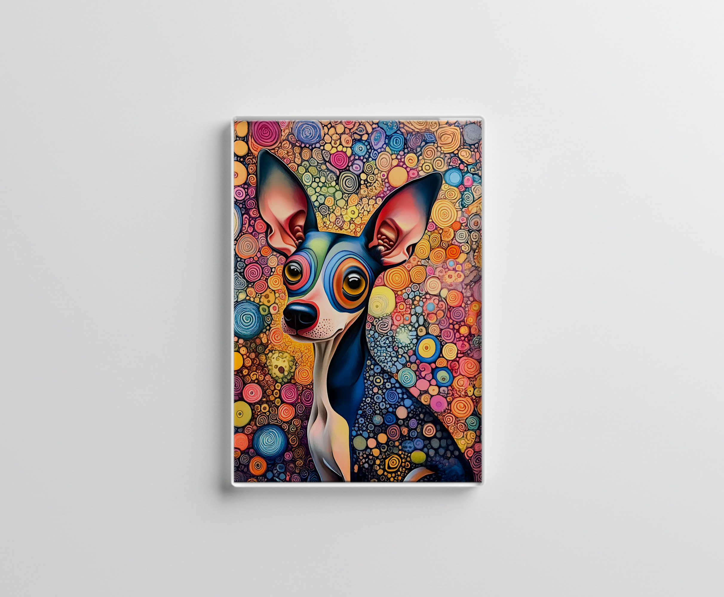 raxxa Glas-Magnet: Color Splash Pop-Art Dog Portrait