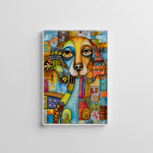 raxxa Glas-Magnet: Abstract Pop-Art Dog Faces