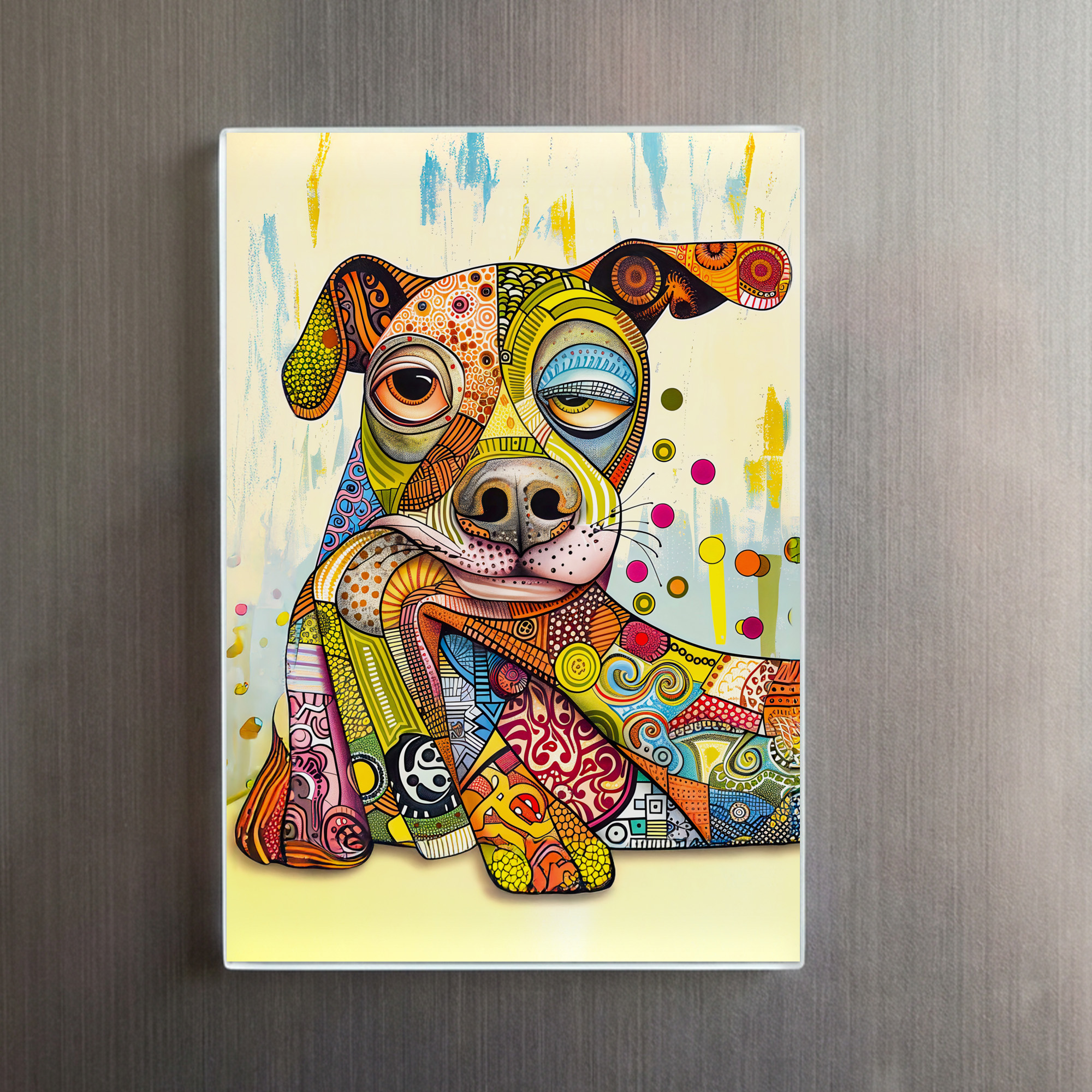 raxxa Glas-Magnet: Colorful Pop-Art Dog Face - Image 2