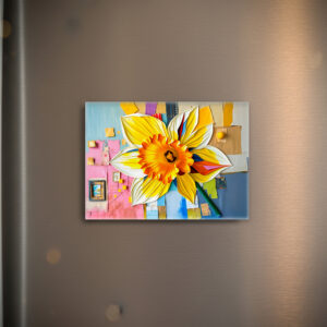 raxxa Glas-Magnet: Radiant Daffodil in Modern Abstract Style