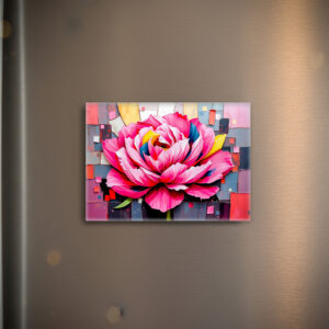 raxxa Glas-Magnet: Delicate Peony in Modern Abstract Style