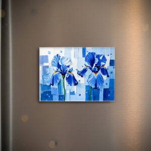raxxa Glas-Magnet: Elegant Iris in Modern Abstract Style