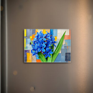 raxxa Glas-Magnet: Vibrant Hyacinth in Modern Abstract Style