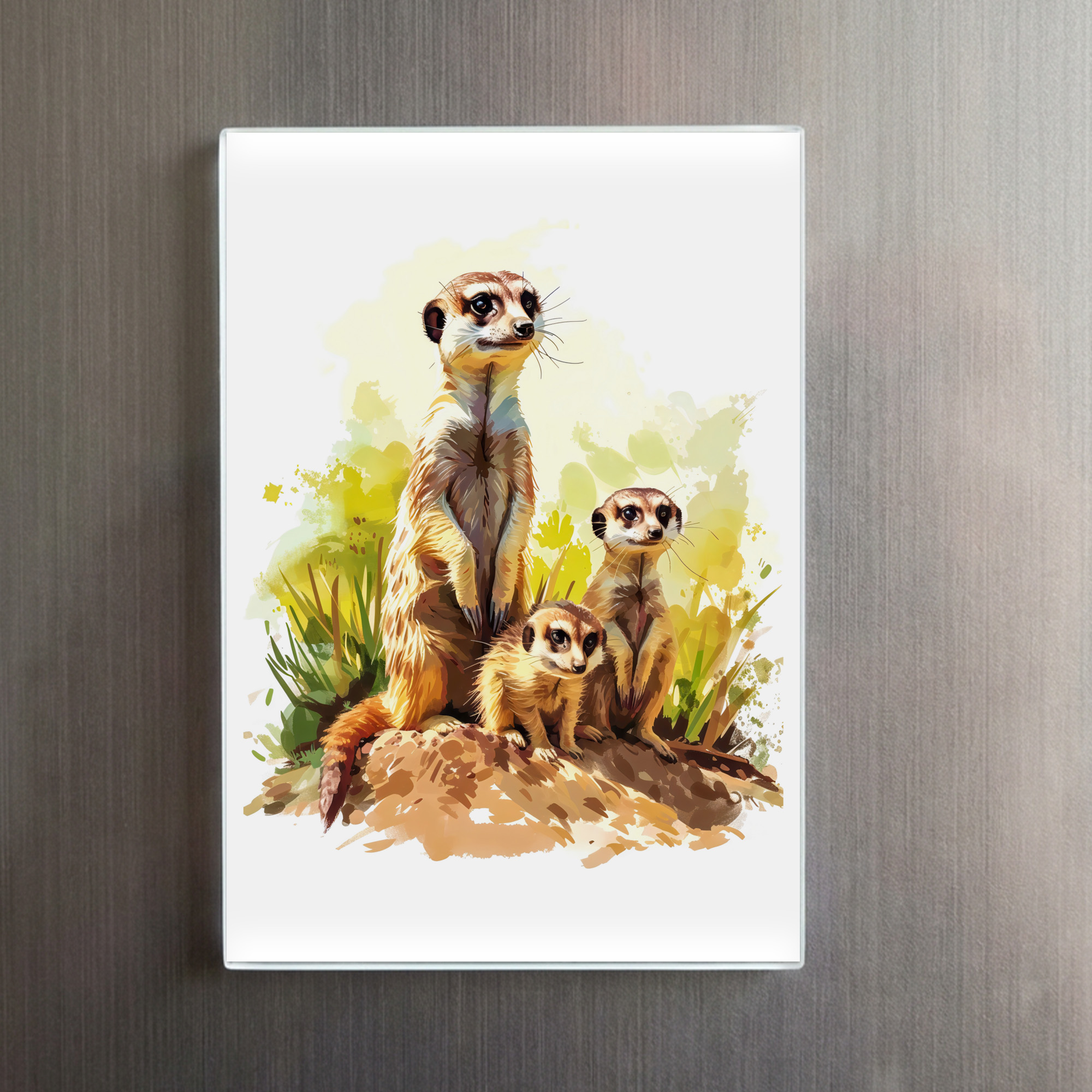 raxxa Glas-Magnet: Meerkat Family on the Lookout – Bild 2