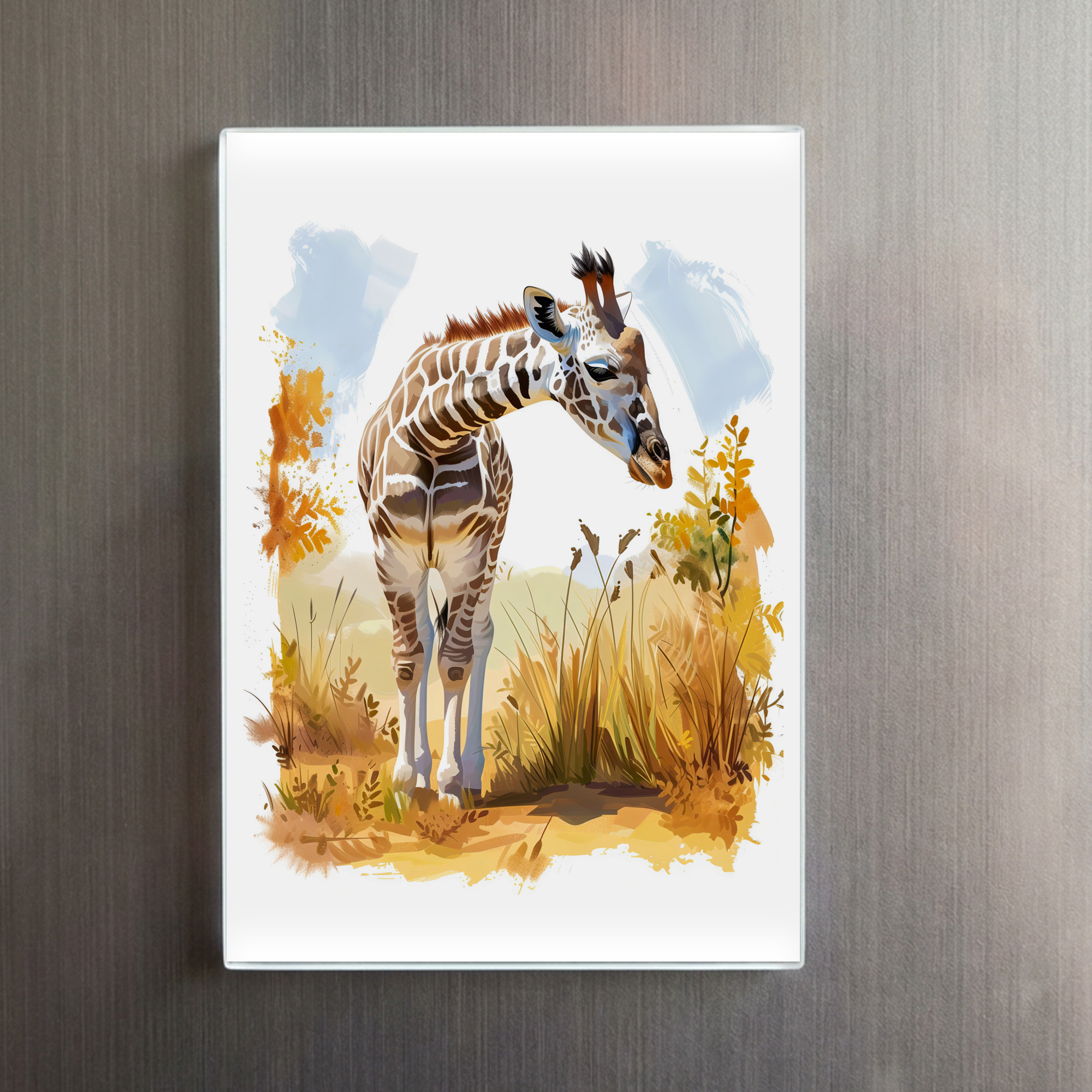 raxxa Glas-Magnet: Giraffe in Tall Grass – Image 2