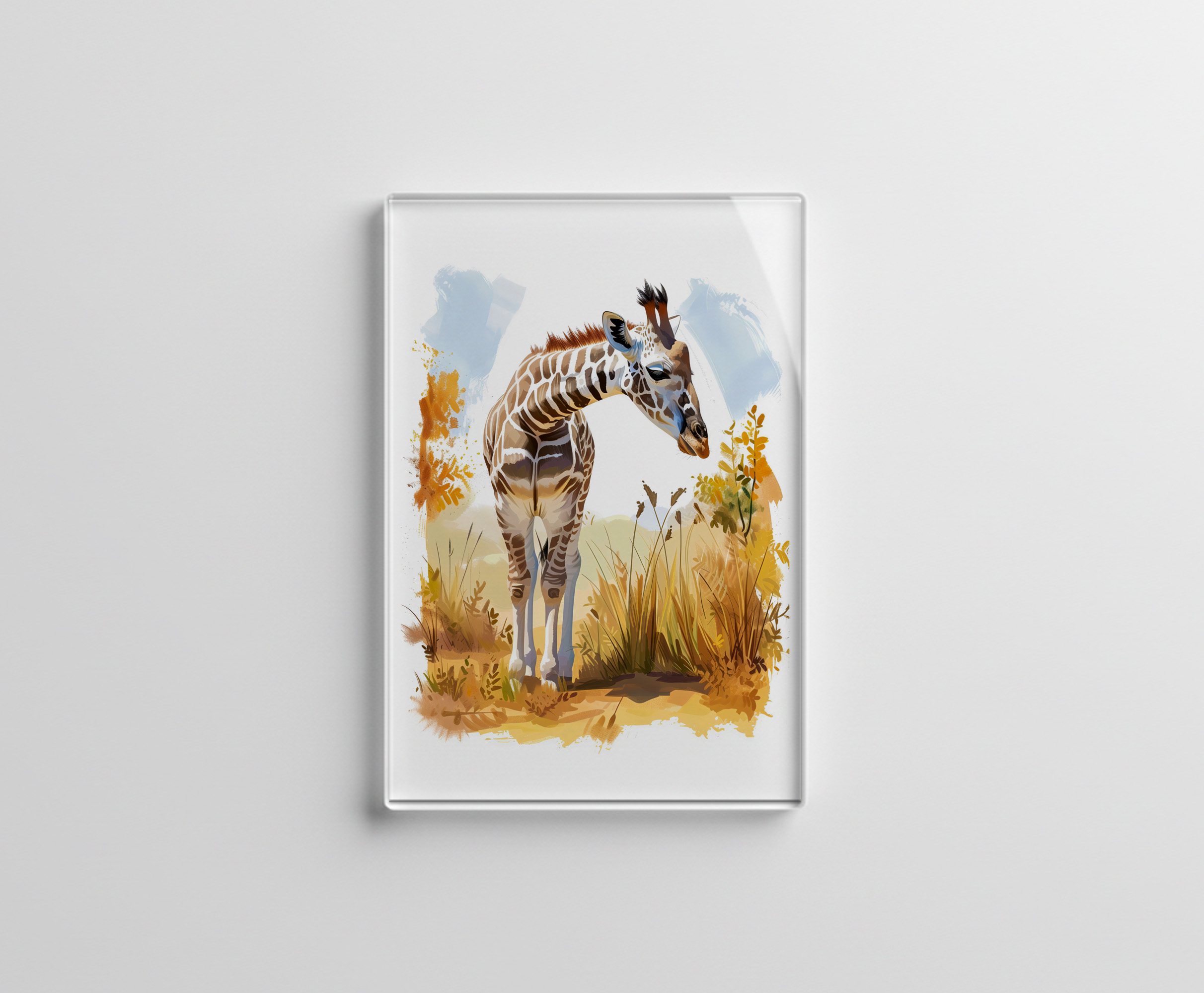 raxxa Glas-Magnet: Giraffe in Tall Grass