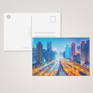 raxxa Postkarte: Roads Through Big City Skyline