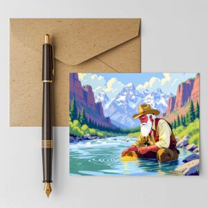 raxxa Postkarte: Grandpa gold panning at Yukon River