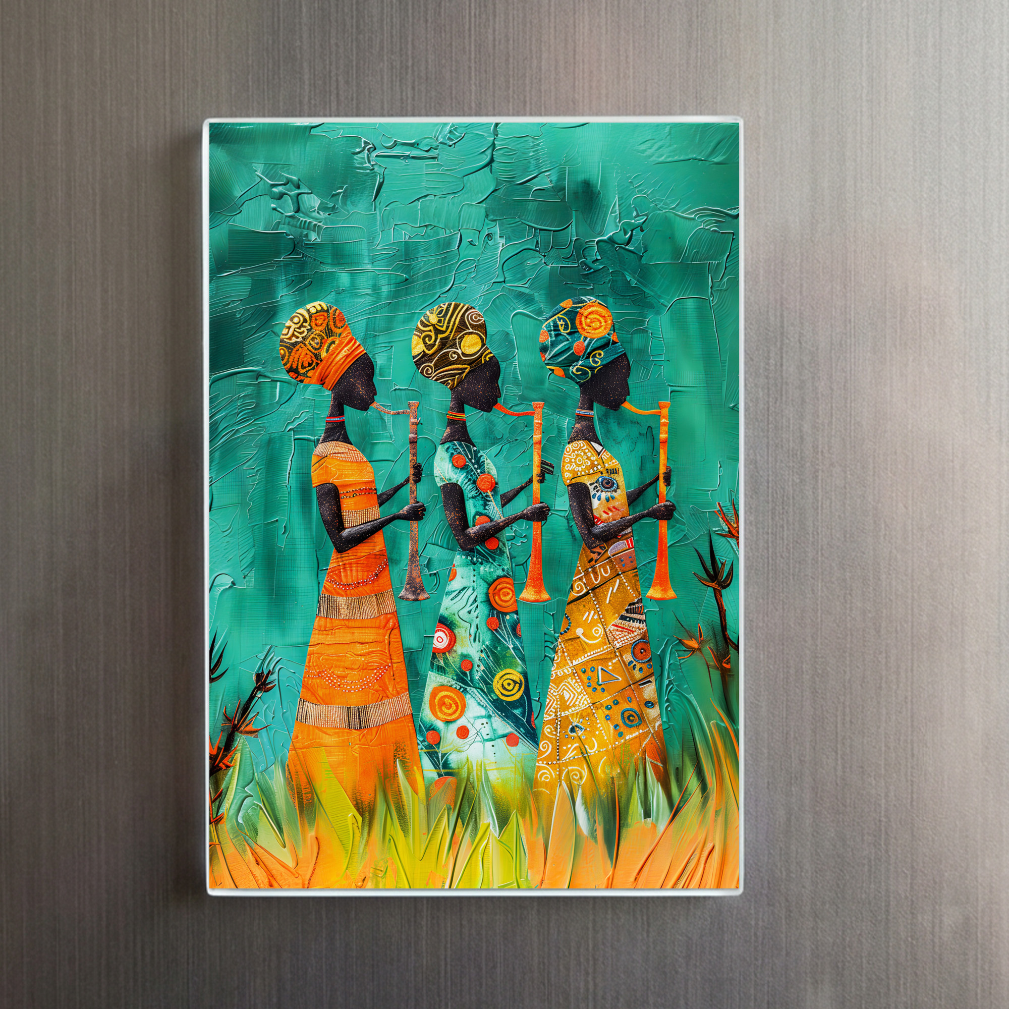 raxxa Glas-Magnet: African Musicians in Traditional Dress – Bild 2