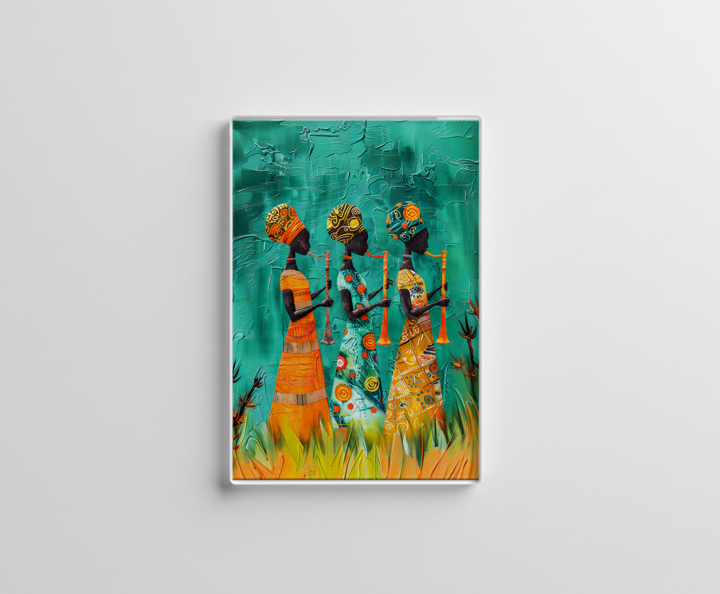 raxxa Glas-Magnet: African Musicians in Traditional Dress