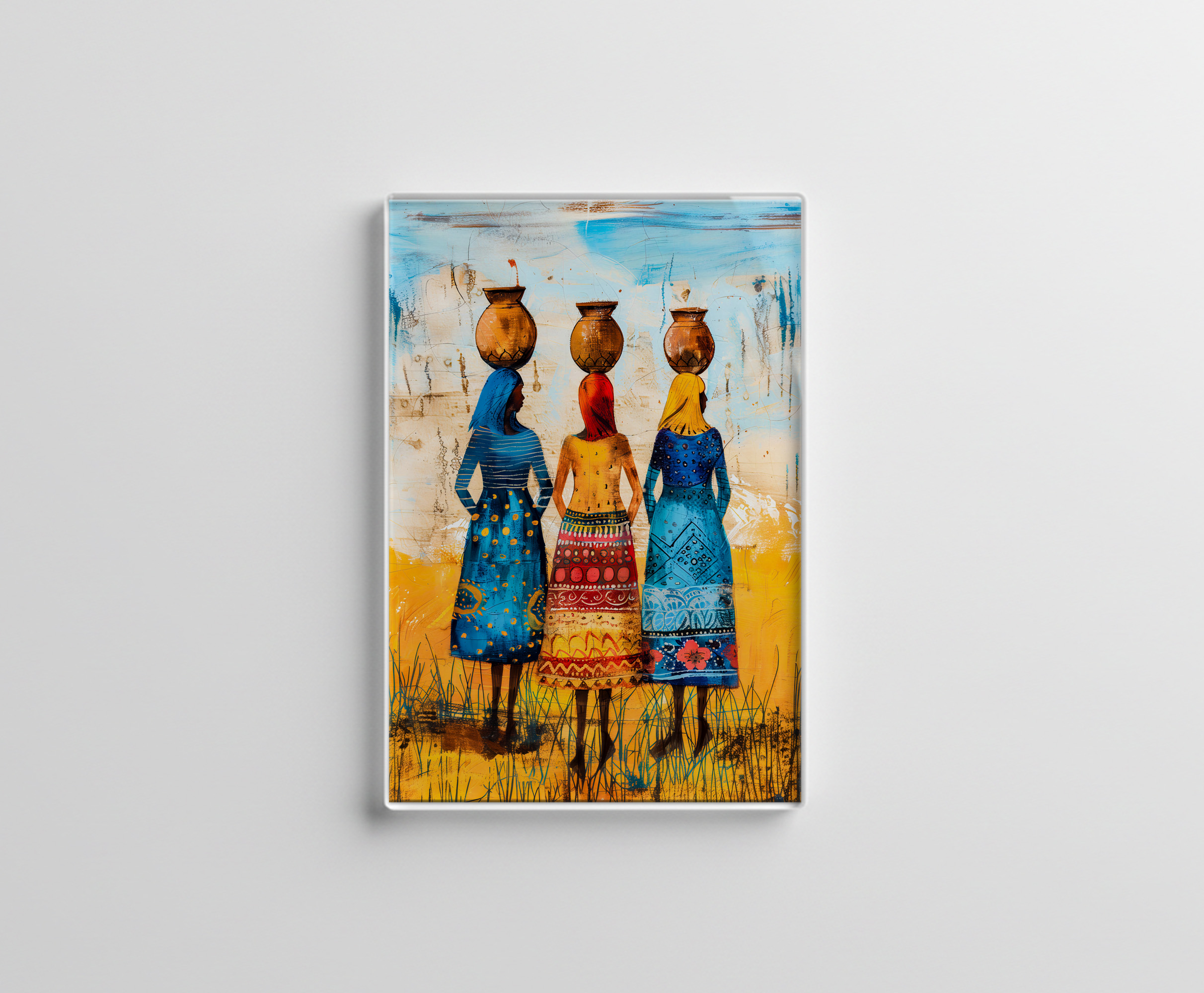 raxxa Glas-Magnet: African Women with Water Bowls