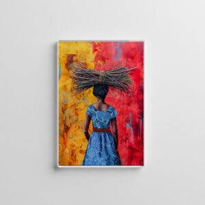 raxxa Glas-Magnet: African Woman Carrying Firewood