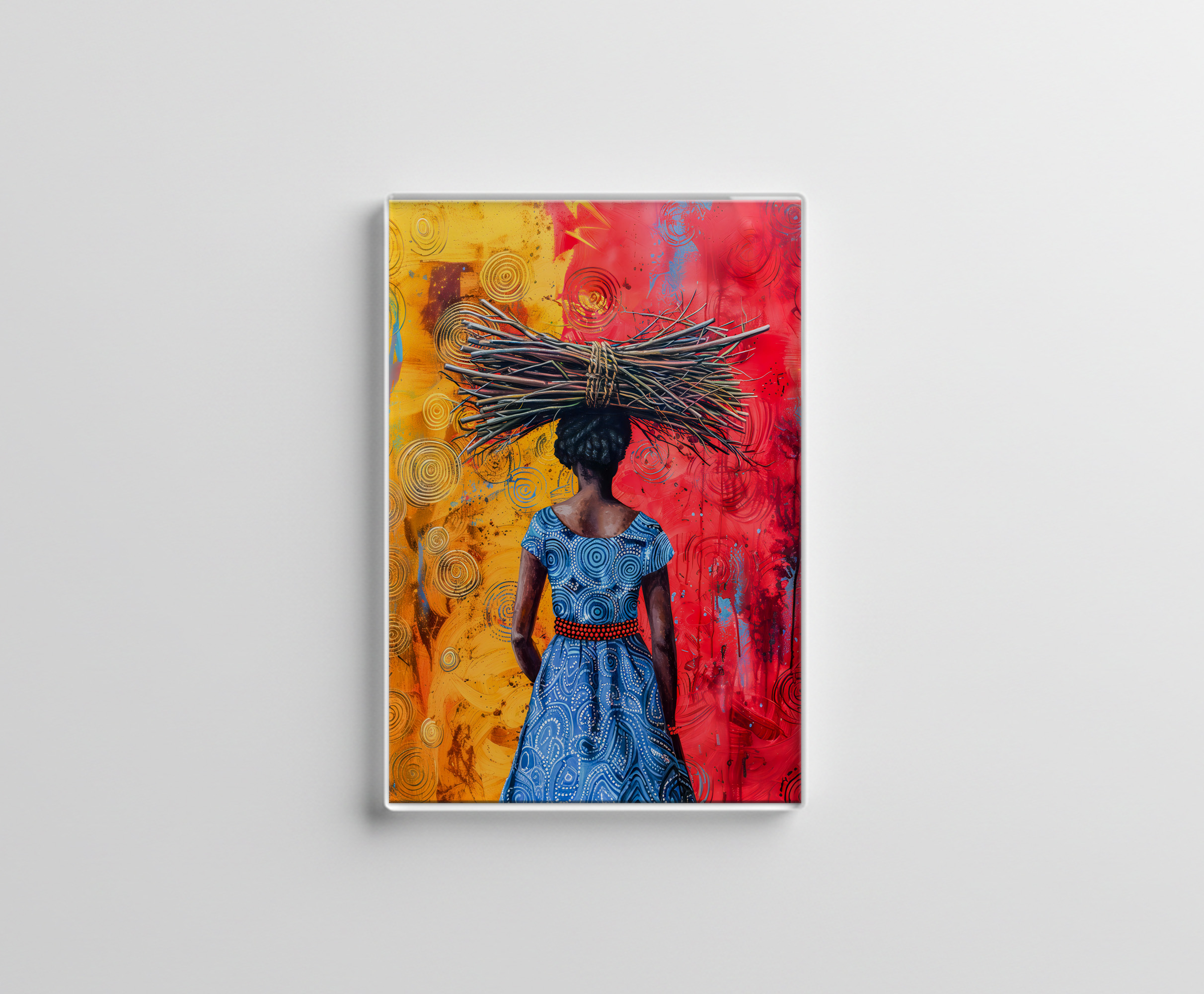raxxa Glas-Magnet: African Woman Carrying Firewood