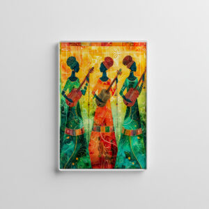 raxxa Glas-Magnet: African Women Playing String Instruments