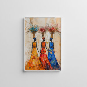 raxxa Glas-Magnet: African Women with Colorful Firewood