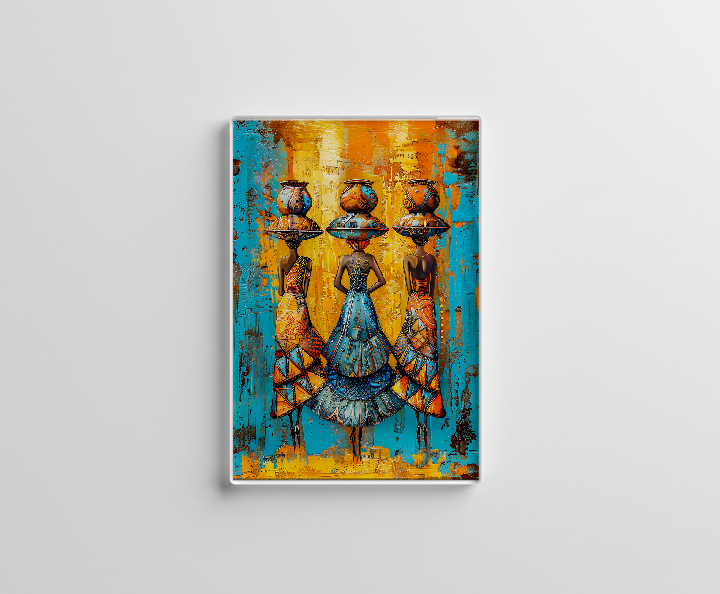 raxxa Glas-Magnet: African Women with Water Jugs