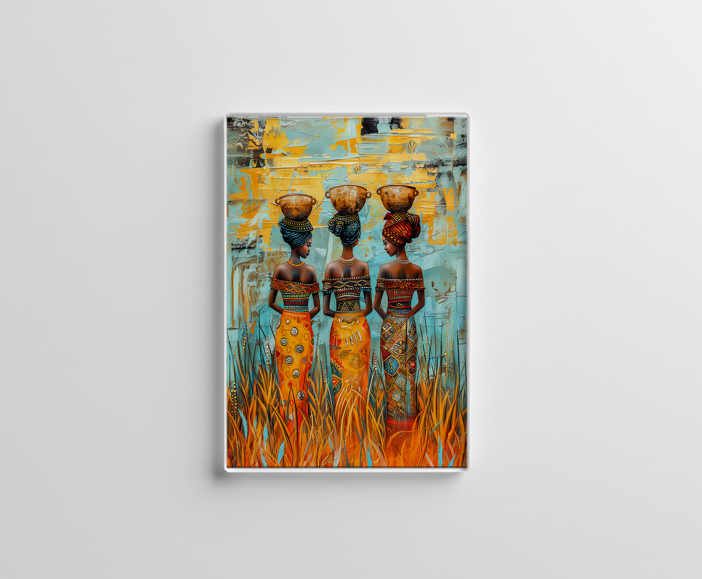 raxxa Glas-Magnet: African Women with Water Bowls