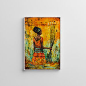 raxxa Glas-Magnet: African Fisherwoman with Net