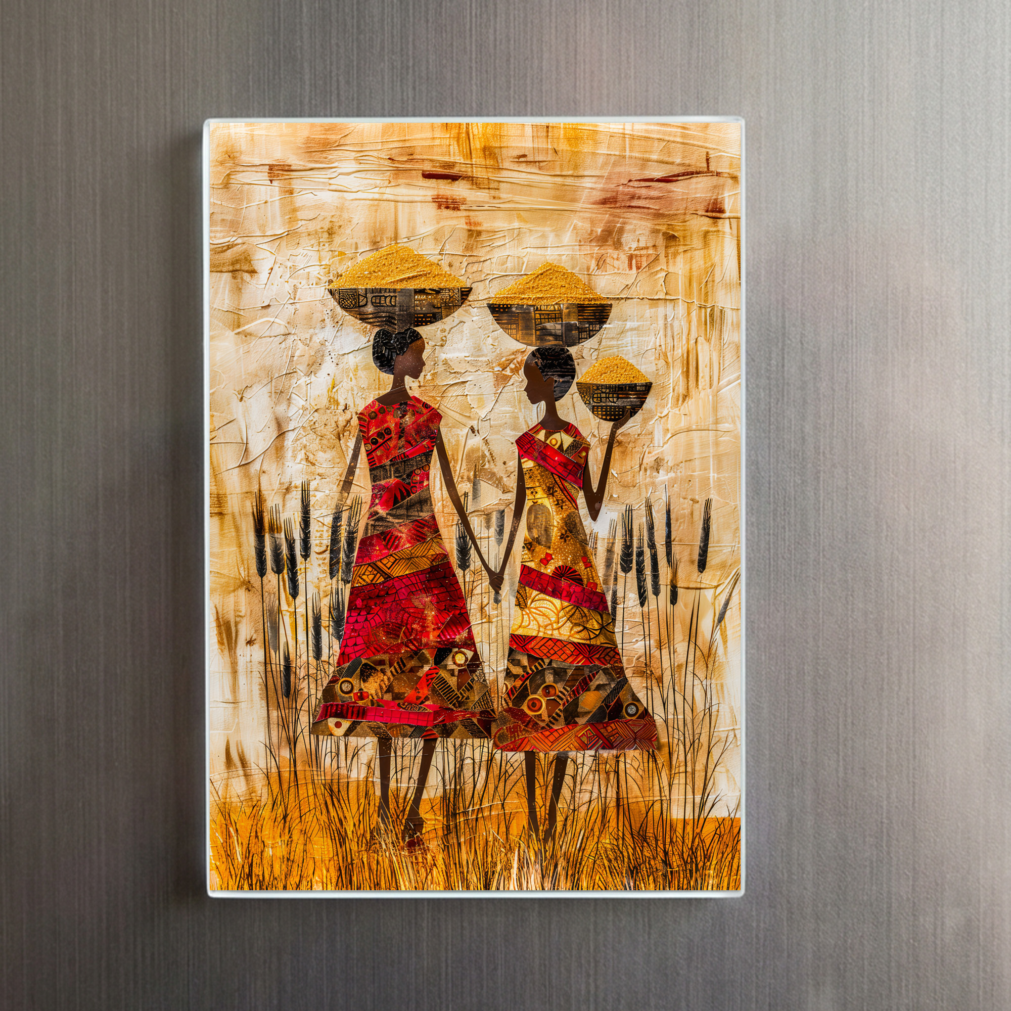 raxxa Glas-Magnet: African Women with Millet Baskets - Image 2