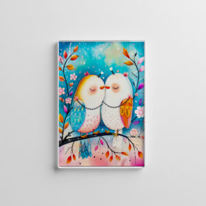 raxxa Glas-Magnet: Two Birds in Love on a Branch