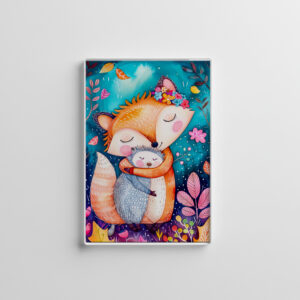 raxxa Glas-Magnet: Fox Hugging Hedgehog