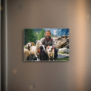 raxxa Glas-Magnet: Mountain Shepherd with Goats