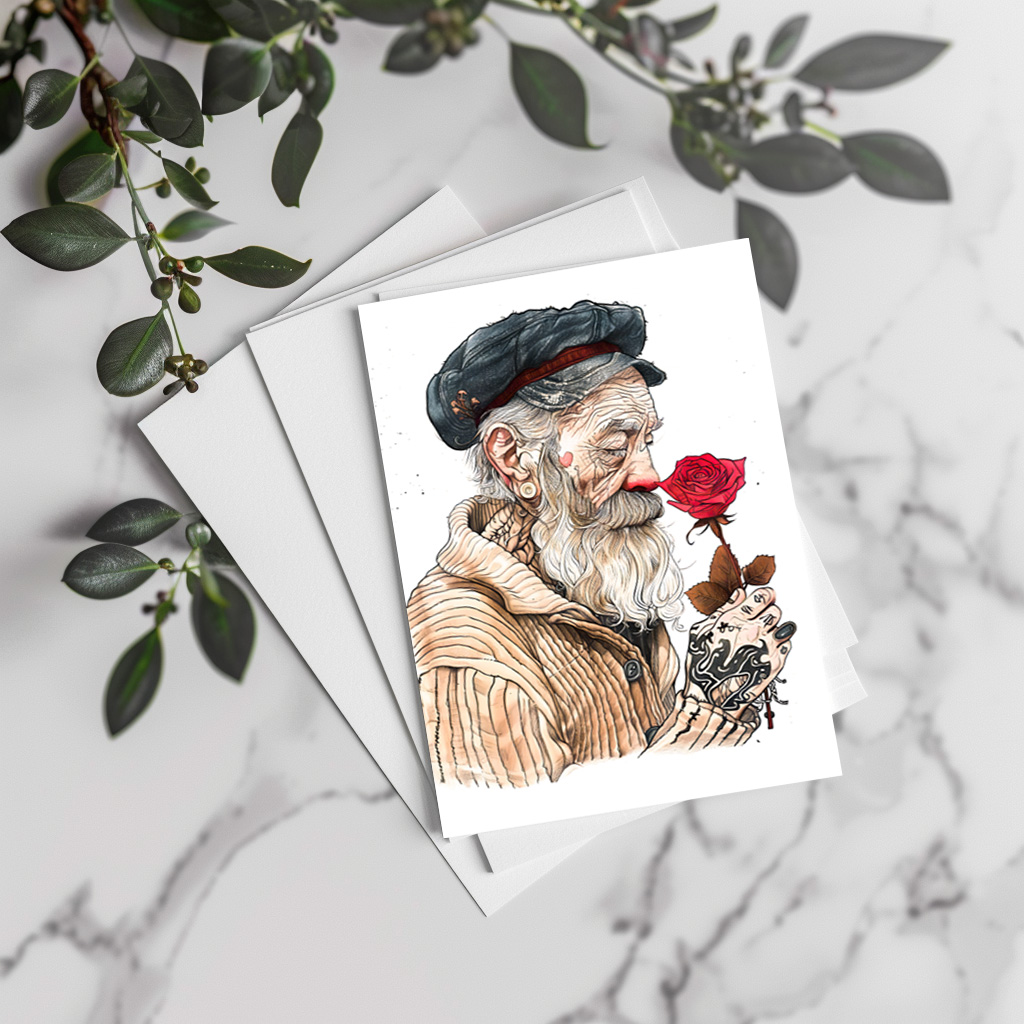 raxxa Postkarte: Sailor Holding Red Rose In Romantic Gesture - Image 3