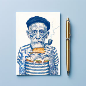 raxxa Postkarte: Old Sailor Eating Sandwich