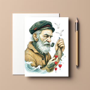 raxxa Postkarte: Sailor with Pipe and small hearts