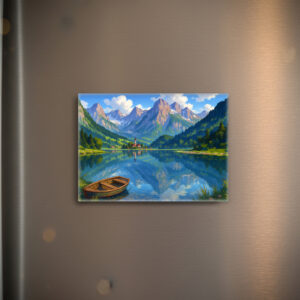 raxxa Glas-Magnet: See in den Alpen im Anime Stil